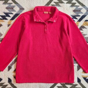 North Crest Classic Fleece Pullover Sweatshirt Women's Girls Red Size L 14-16